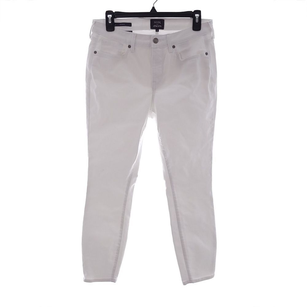 NYDJ For Chico's Women's 6 White Ankle Cut Skinny Jeans Liftxtuck Technology